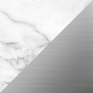 White Marble & Steel