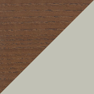 Brown Oak & Dark Grey Bonded Leather