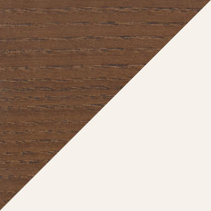 Walnut & White Bonded Leather