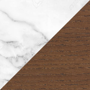 White Marble & Walnut