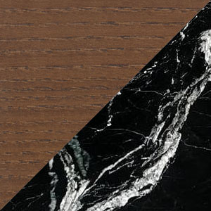 Black Marble , Walnut & gold