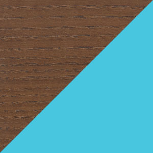 Walnut & Light blue