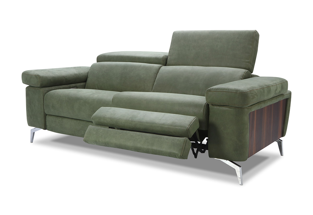 Green sales recliner sofa
